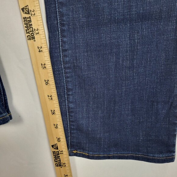 Levis Mid Rise Skinny Jeans Womens Plus 18 Dark Blue Stretchy Classic Boot Jeans - Picture 7 of 9